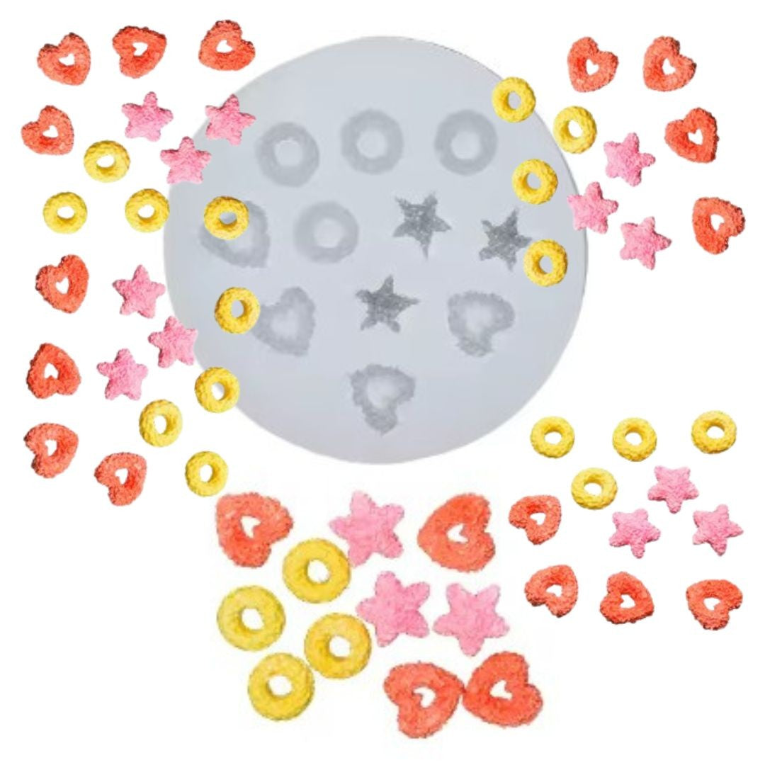 Fruity Rings Loops Shapes Mini (11) Silicone Mould Food Grade Decorations