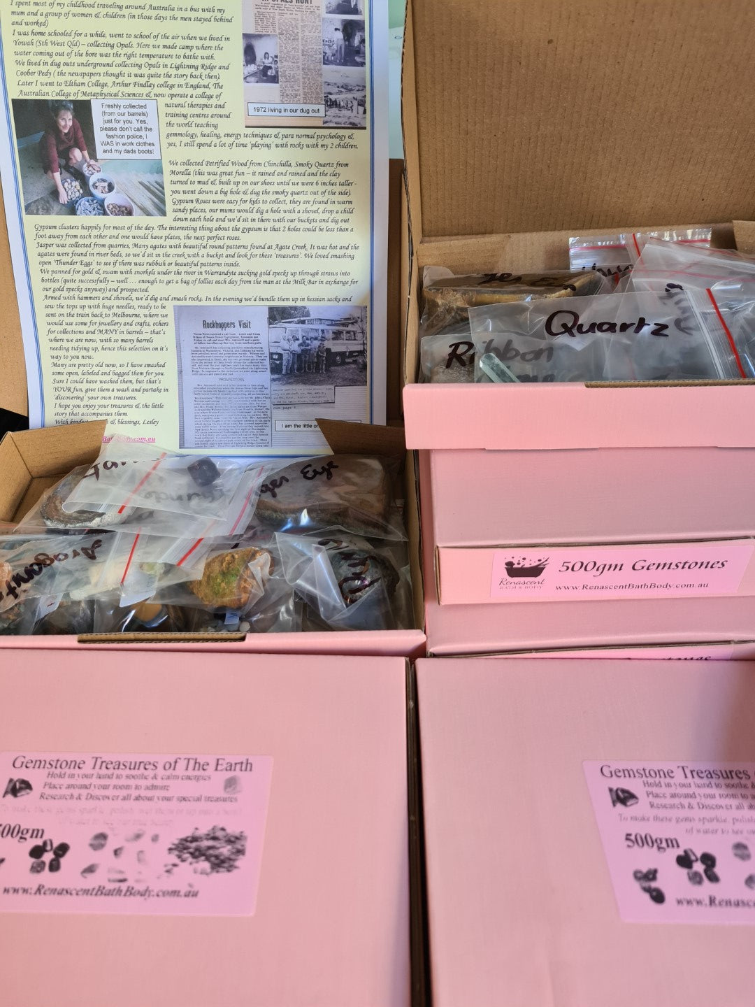 Gemstones of The Earth - Mixed Gemstone Specimens Gift Boxed