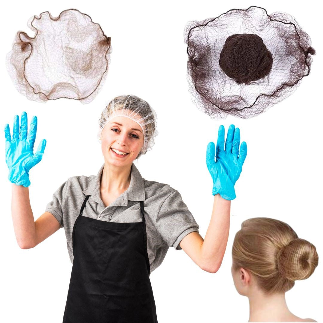 Fine Brown Hair Nets x 50