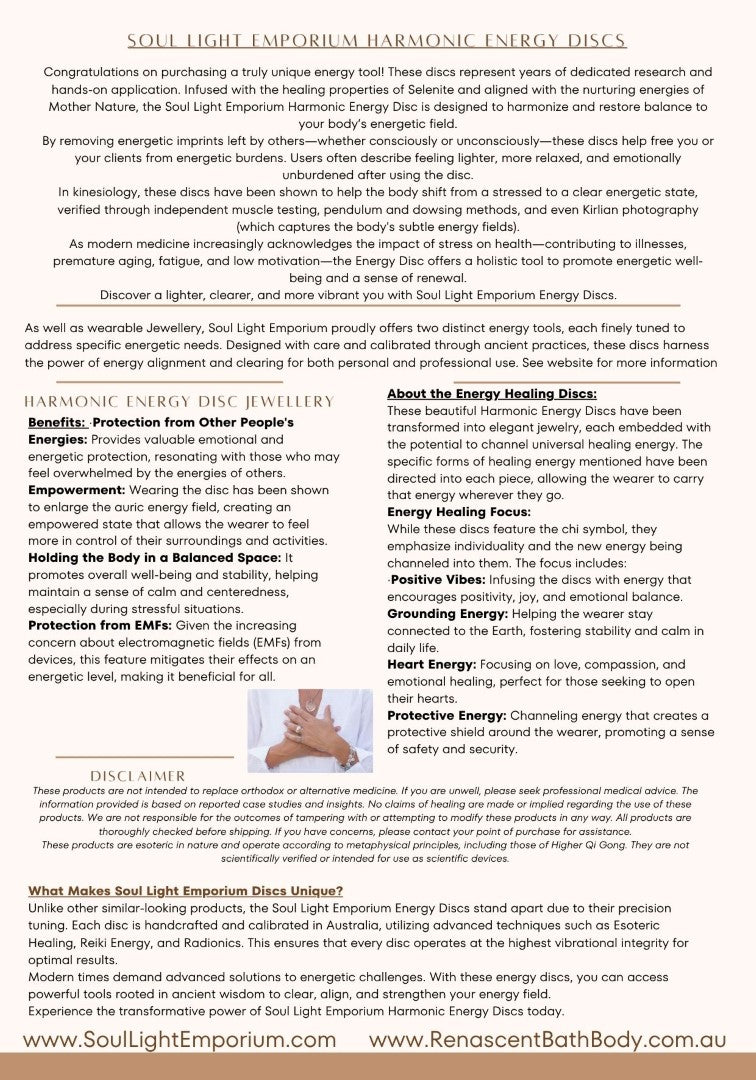 Harmonic Energy Disc Tree of Life Pendant