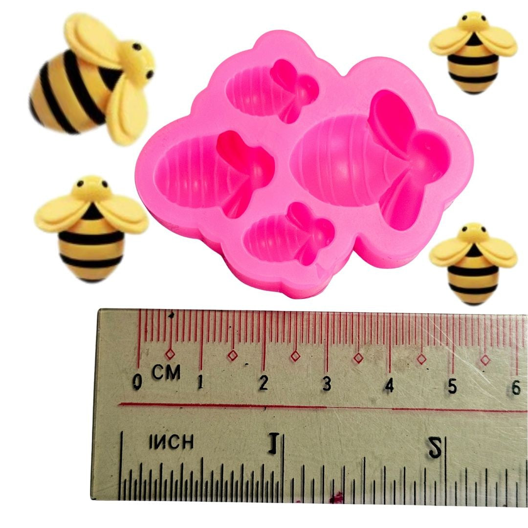 HoneyBee Mini (4 Bees) Embed Silicone Mould