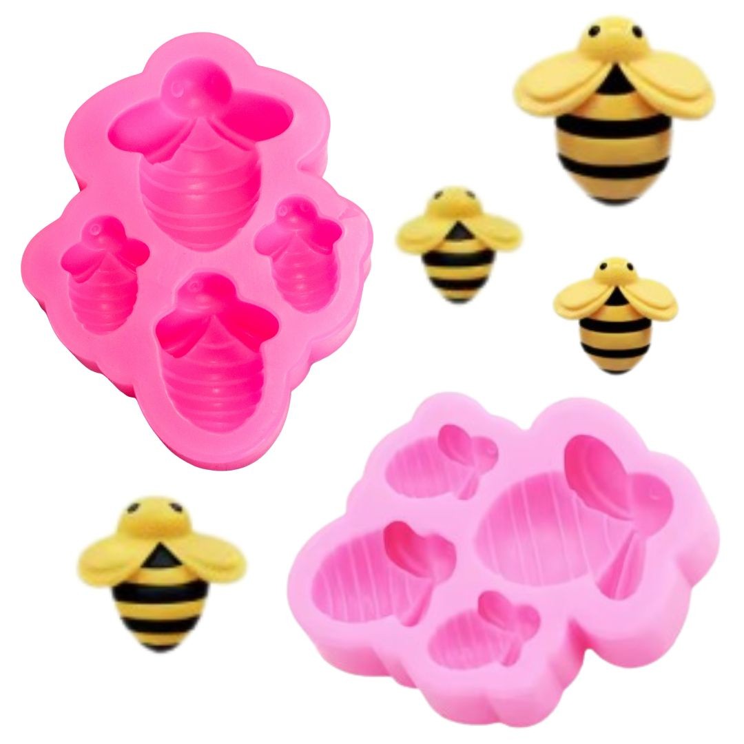 HoneyBee Mini (4 Bees) Embed Silicone Mould