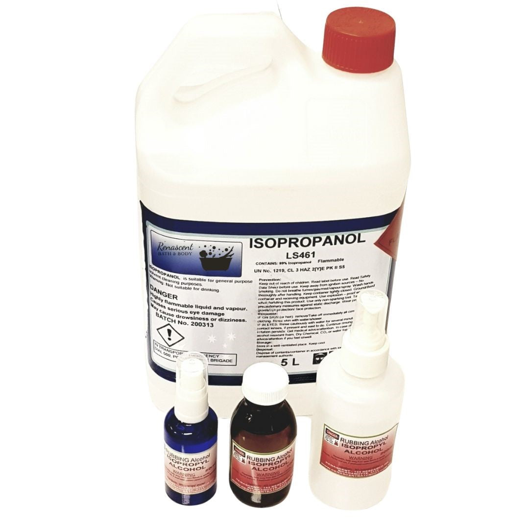 Isopropyl Alcohol 99.9% or 70% Proof Soap Making Hand Sanitiser Cleaning Solvent