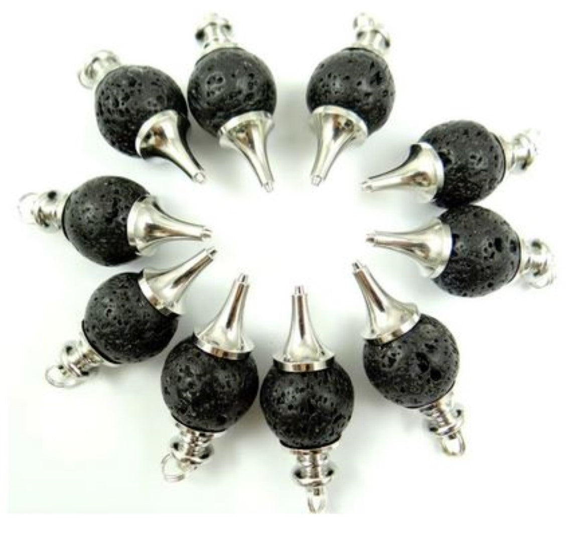 Lava Stone Gemstone Pendulum