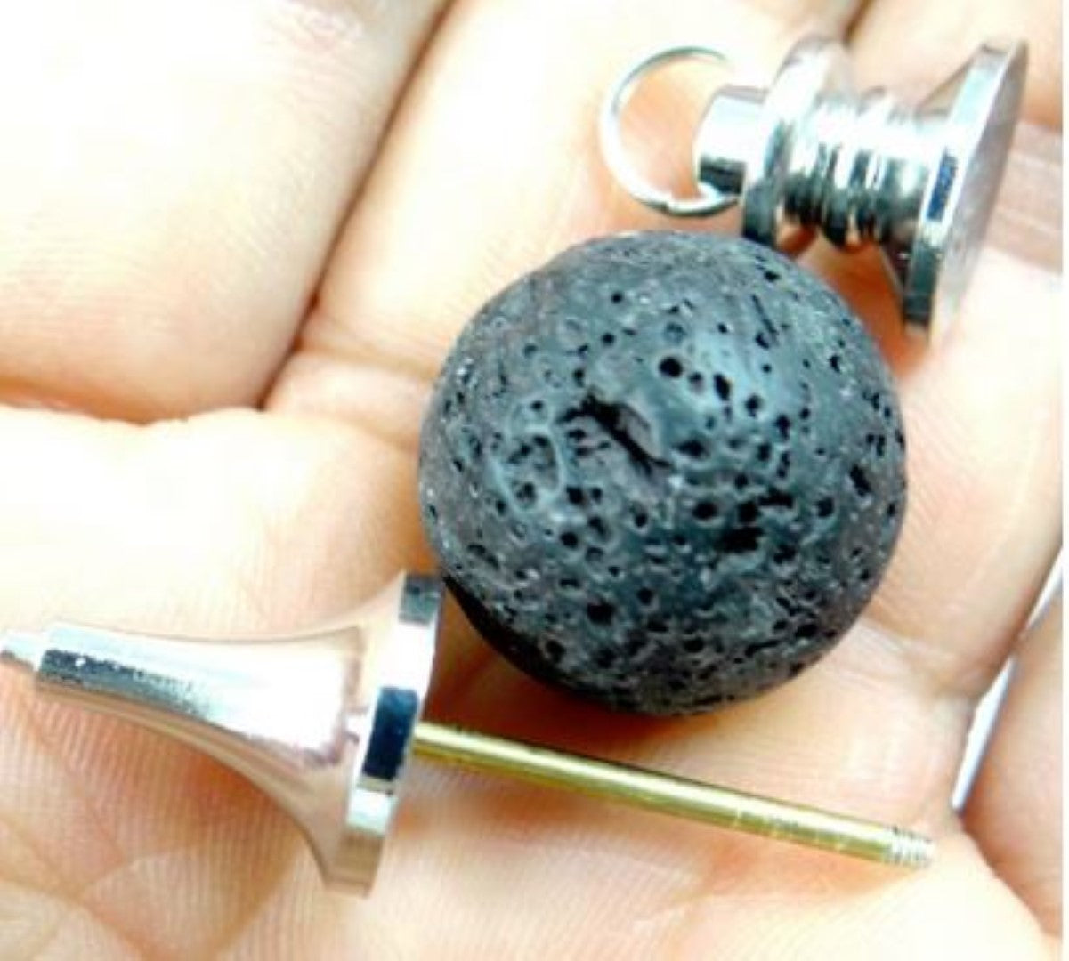 Lava Stone Gemstone Pendulum