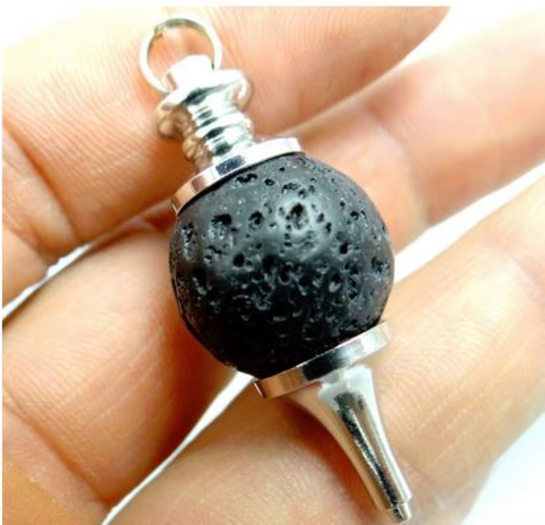 Lava Stone Gemstone Pendulum