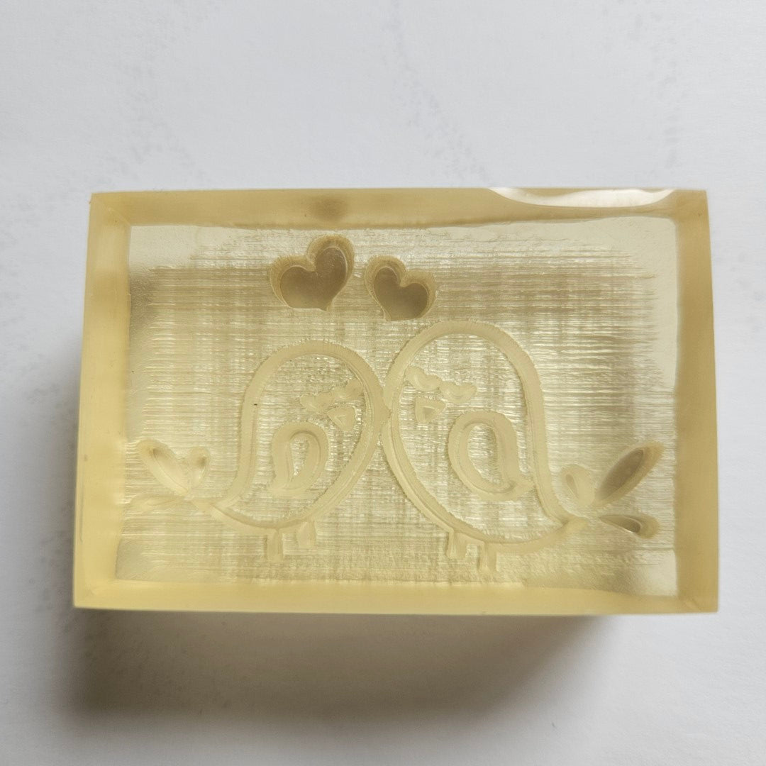 LoveBirds Soap Stamp Double Heart