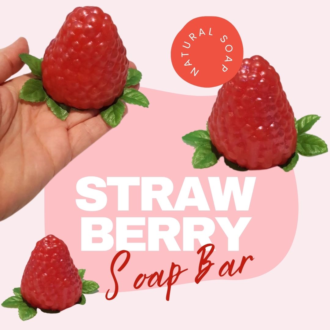 Strawberry Soap Bar - Realistic - Large Size bar (WS available) Gift Boxed