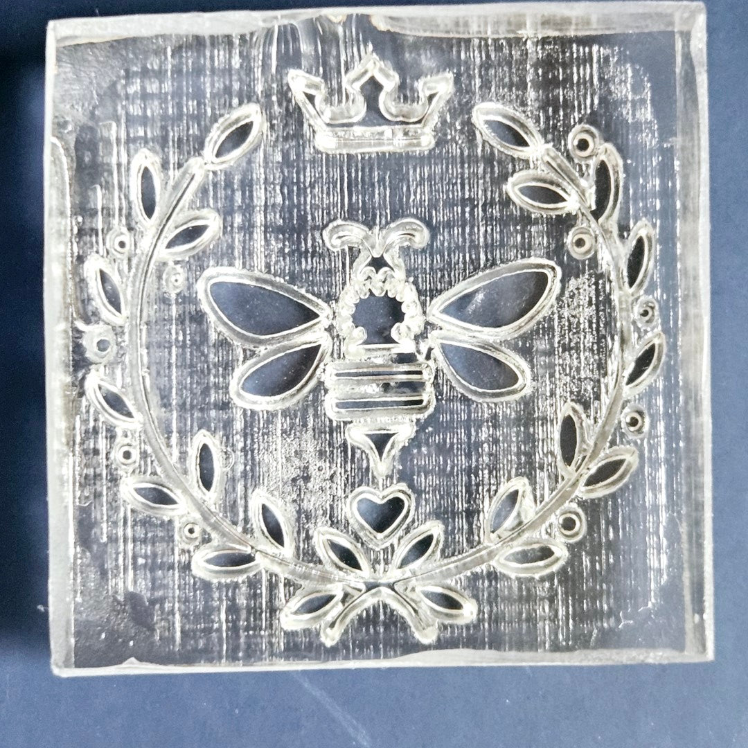 Queen Bee Soap Stamp Buzz BumbleBee Crown