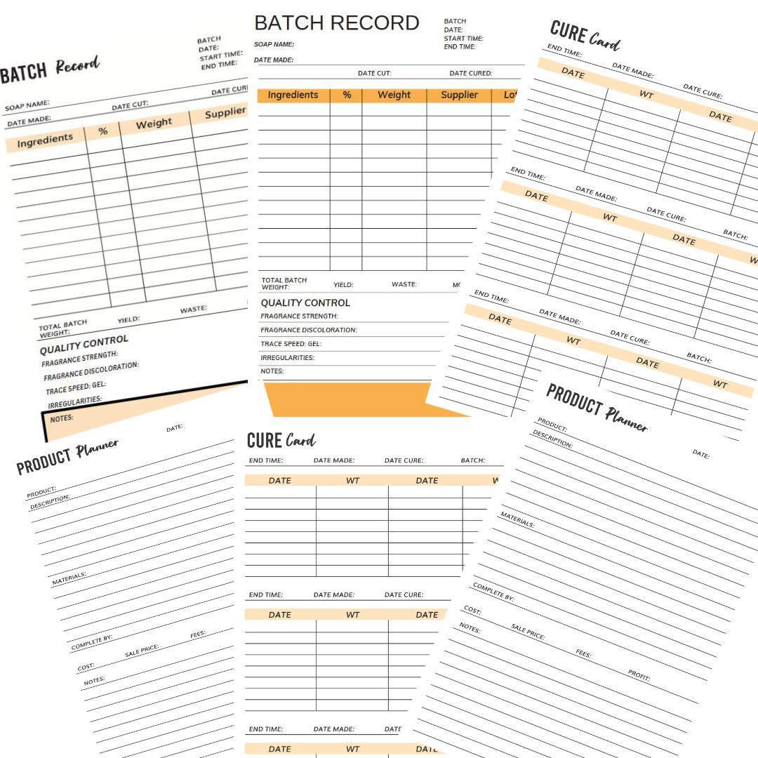 Soap Maker Planner Sheets