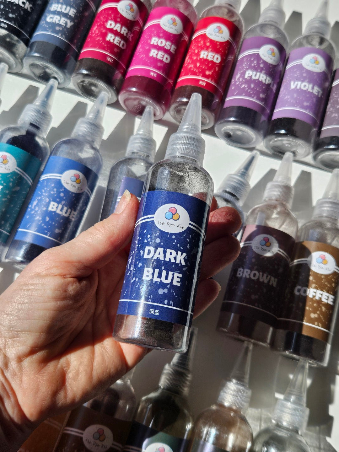 Tie Dye Powder Liquid Colours 125ml x 24 Colours