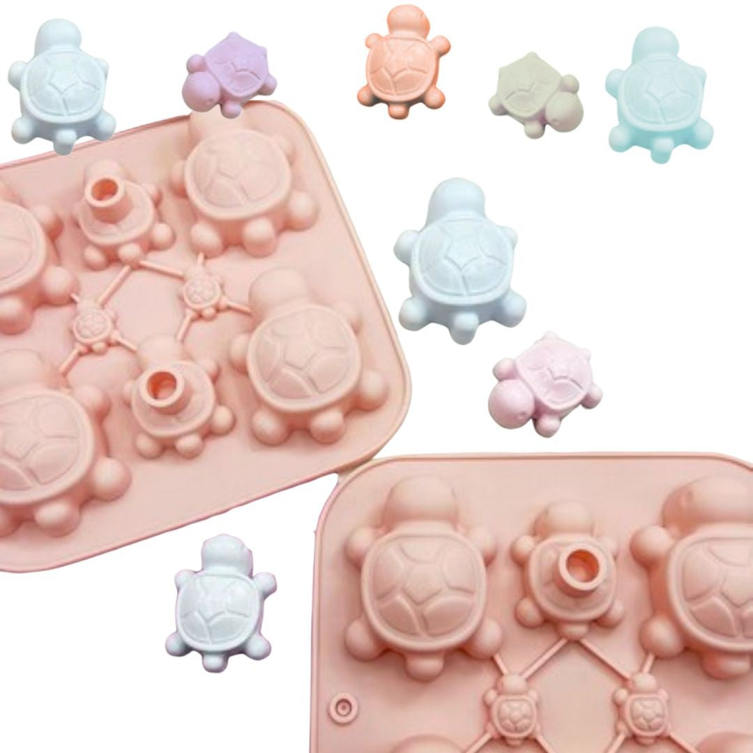 Turtle 3 sizes (8) Silicone Mould Super Cute Food Grade