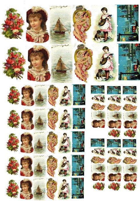 Pre Printed Water Slide Decal/ Dissolving/Tattoo Paper Antique Victorian