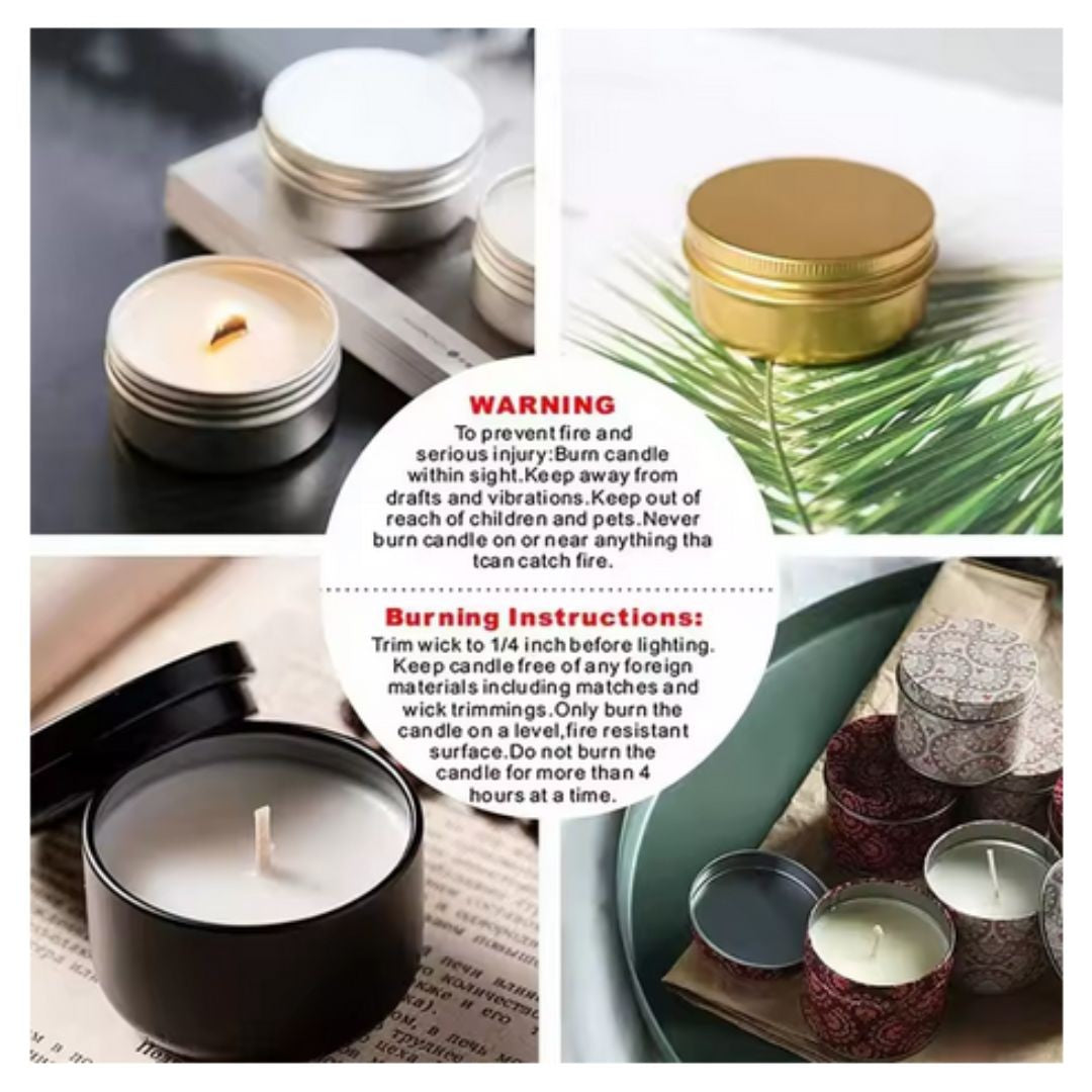 Candle Warning Stickers Self Adhesive, White 2.5cm, 500 labels Roll