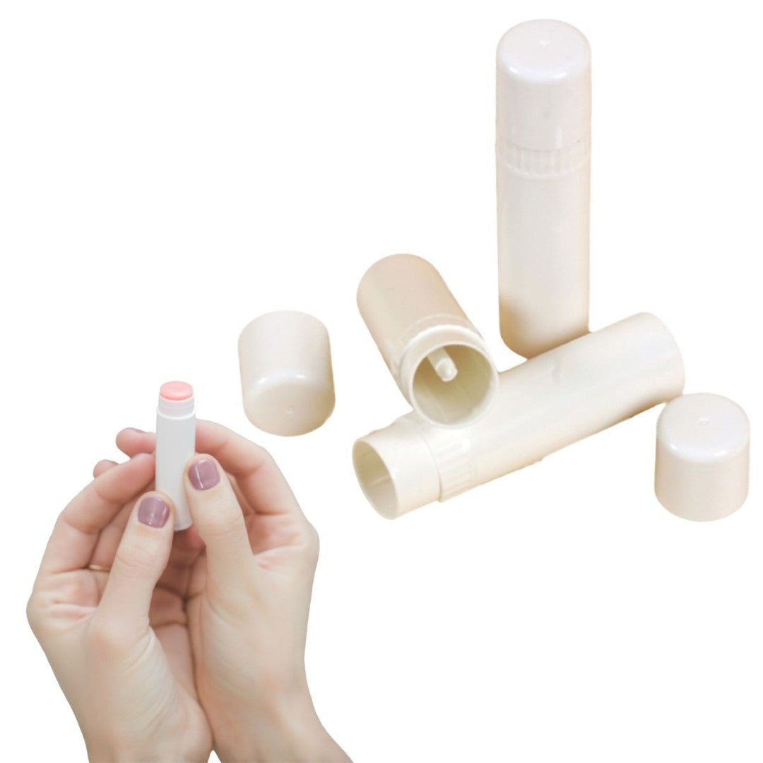 WHITE Twist up Lip stick / balm tubes
