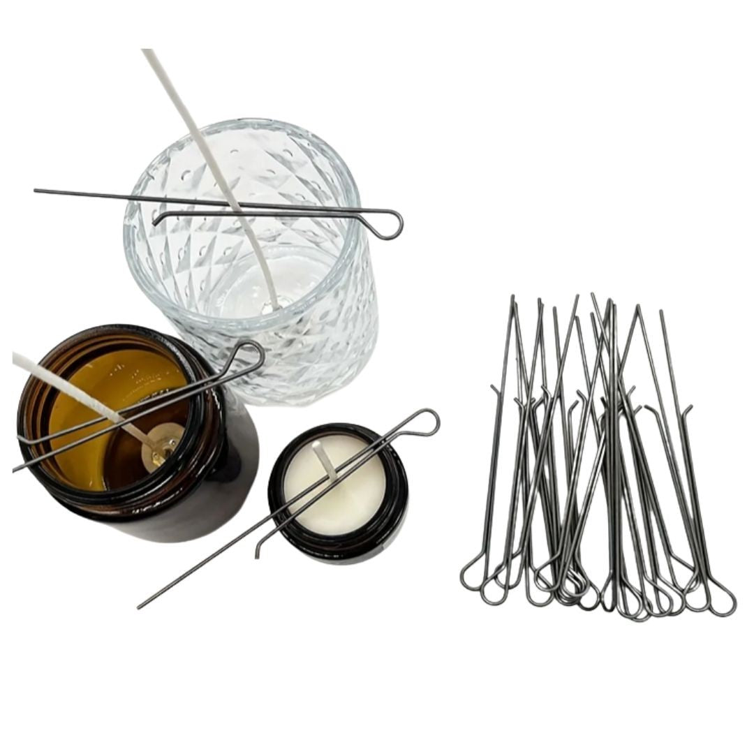 10Pcs 11cm Metal Candle Wick Holders Clip Stainless Steel for Candle Making Centering Device Tools