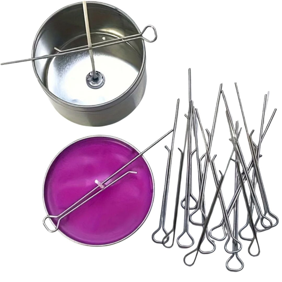 10Pcs 11cm Metal Candle Wick Holders Clip Stainless Steel for Candle Making Centering Device Tools