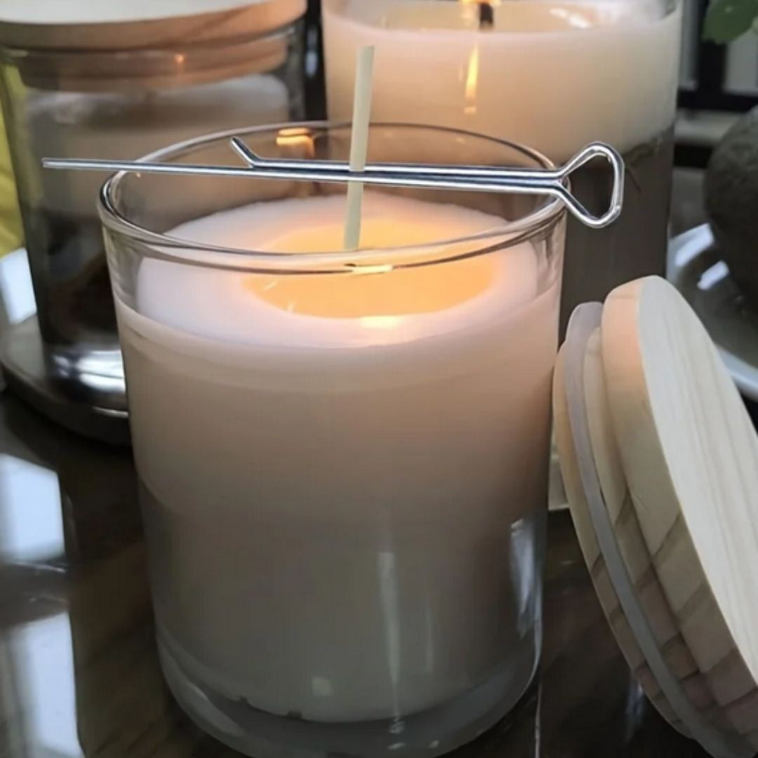 10Pcs 11cm Metal Candle Wick Holders Clip Stainless Steel for Candle Making Centering Device Tools