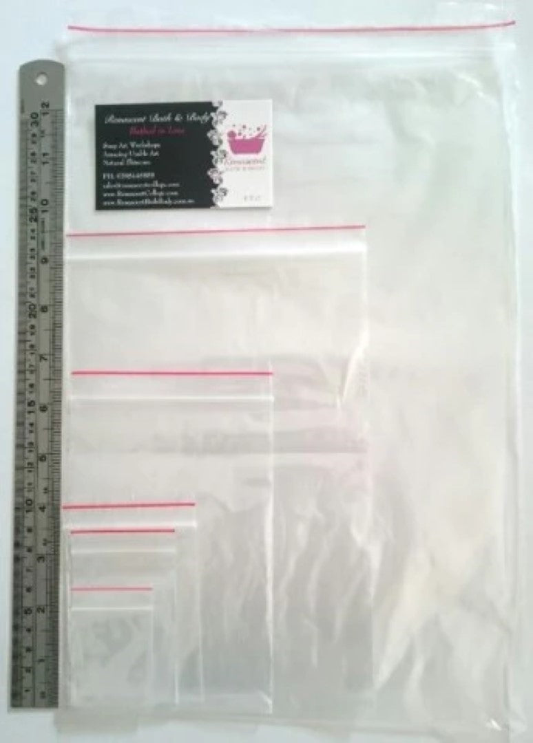 Self Seal Clear Zip Lock Plastic Bags 9x13 (A4) (230 x 330mm) x 100