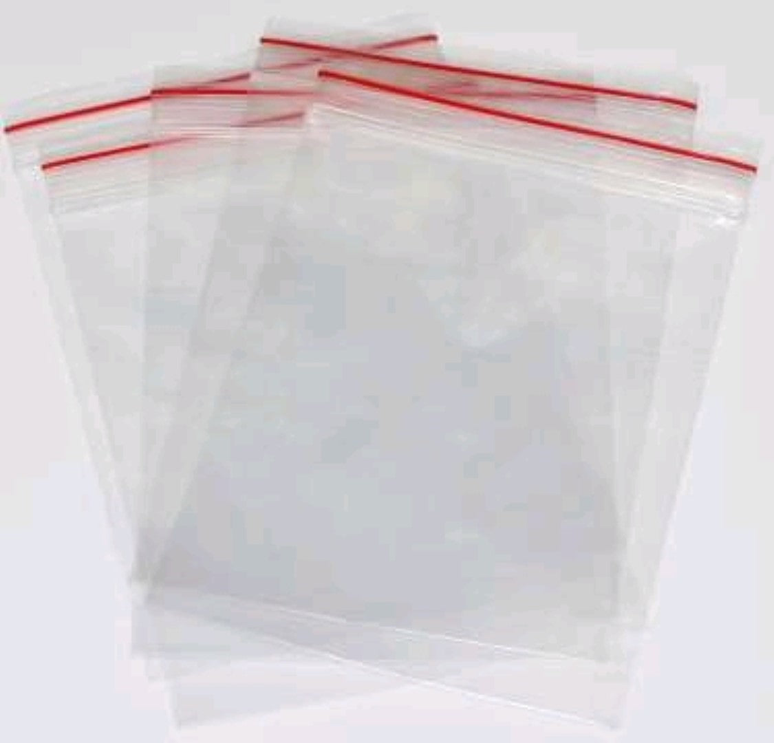 Self Seal Clear Zip Lock Plastic Bags 9x13 (A4) (230 x 330mm) x 100