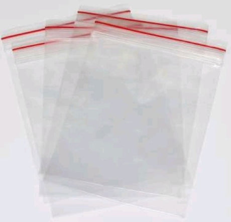 Self Seal Clear Zip Lock Plastic Bags 9x13 (A4) (230 x 330mm) x 100