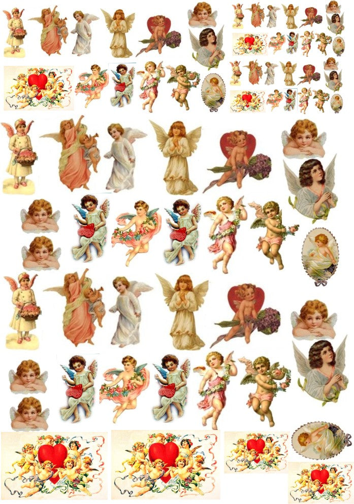 Pre Printed Water Slide Decal/ Dissolving/Tattoo Paper Angels