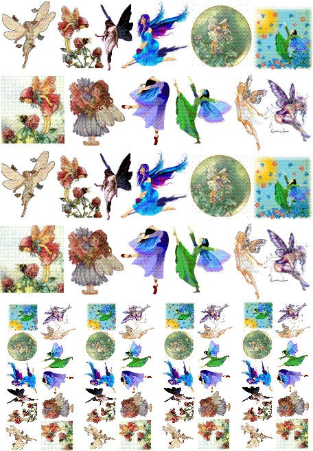 Pre Printed Water Slide Decal/ Dissolving/Tattoo Paper Fairies2