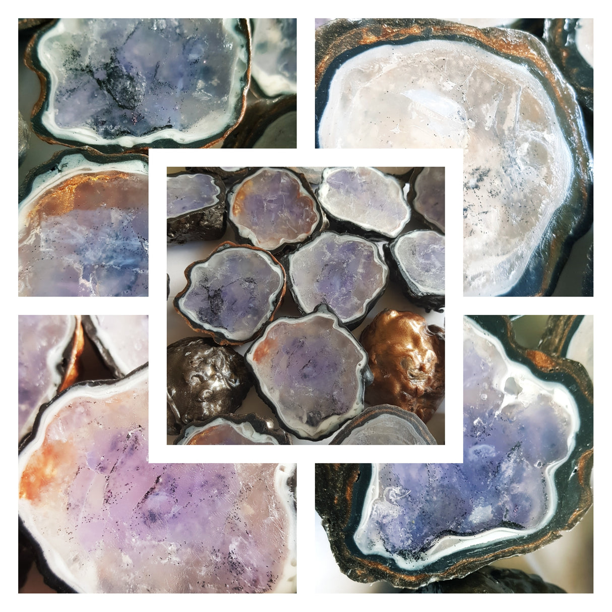 Geode Citrine Crystal Gem Specimen Soap Bar (WS Available) Gift Boxed + Stage