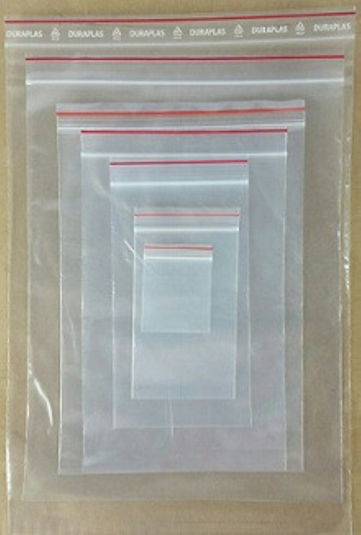 Self Seal Clear Zip Lock Plastic Bags 9x13 (A4) (230 x 330mm) x 100
