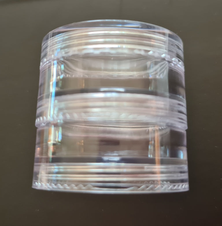 5ml Round Clear Pots + Lids Stackable