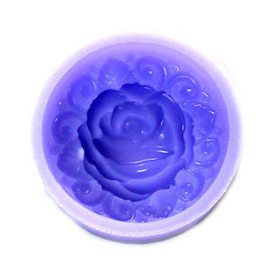 Rose Covered Round Silicone Mould