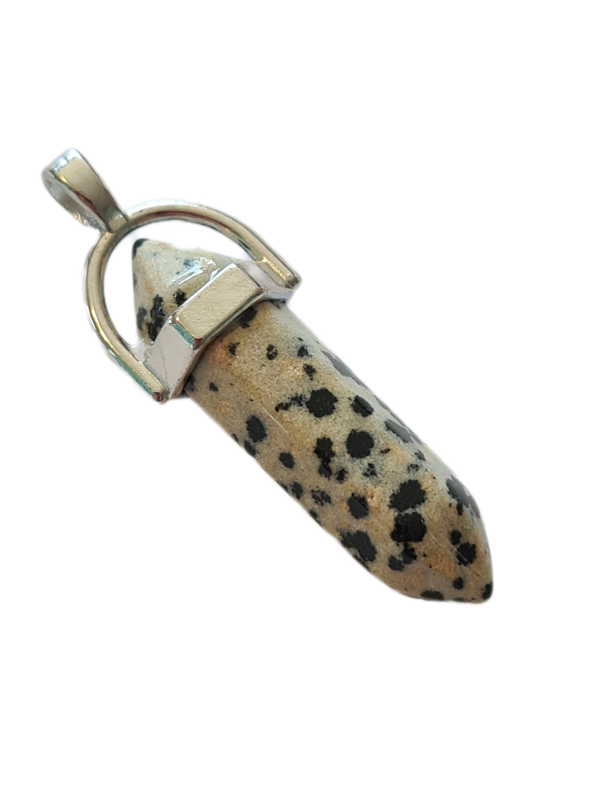 Gemstone Polished Genuine Pendant Crystal Point Silver