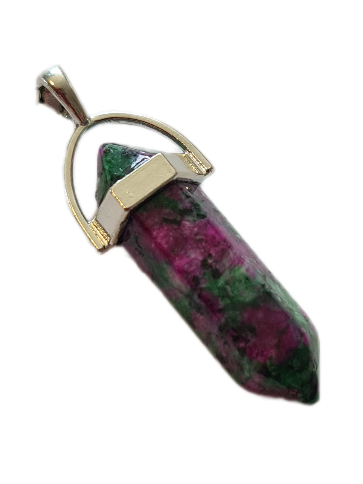 Gemstone Polished Genuine Pendant Crystal Point Silver
