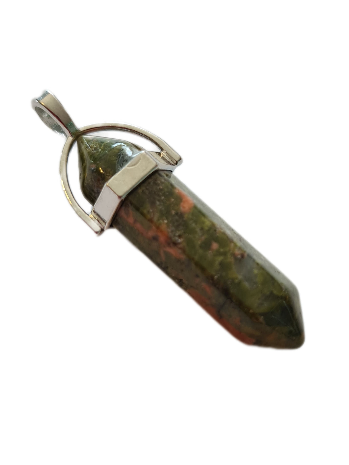 Gemstone Polished Genuine Pendant Crystal Point Silver