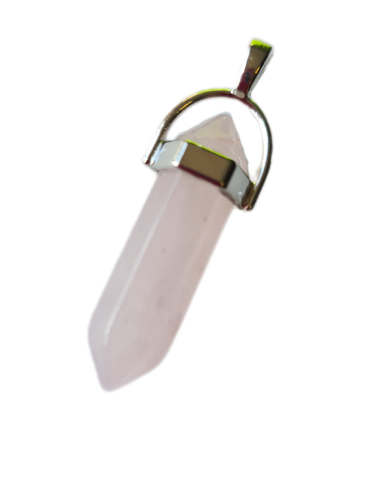 Gemstone Polished Genuine Pendant Crystal Point Silver