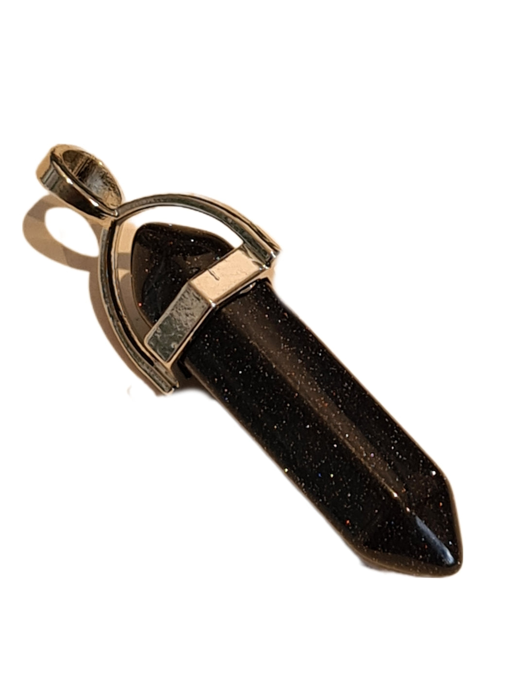 Gemstone Polished Genuine Pendant Crystal Point Silver