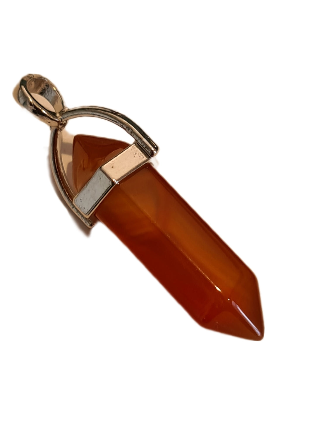 Gemstone Polished Genuine Pendant Crystal Point Silver