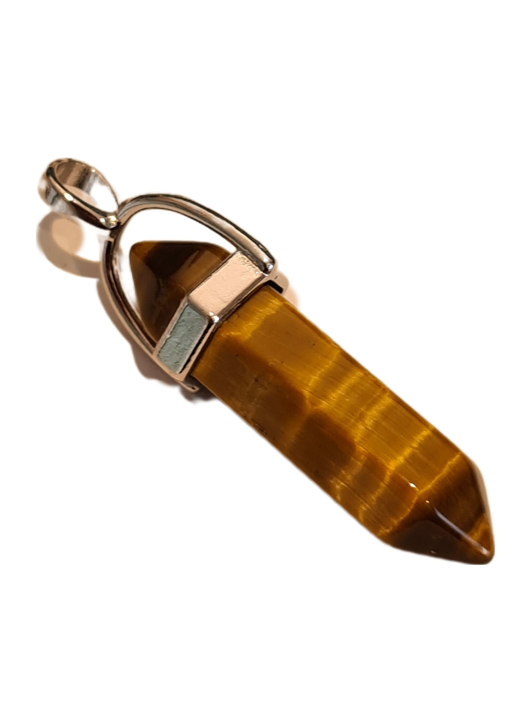 Gemstone Polished Genuine Pendant Crystal Point Silver