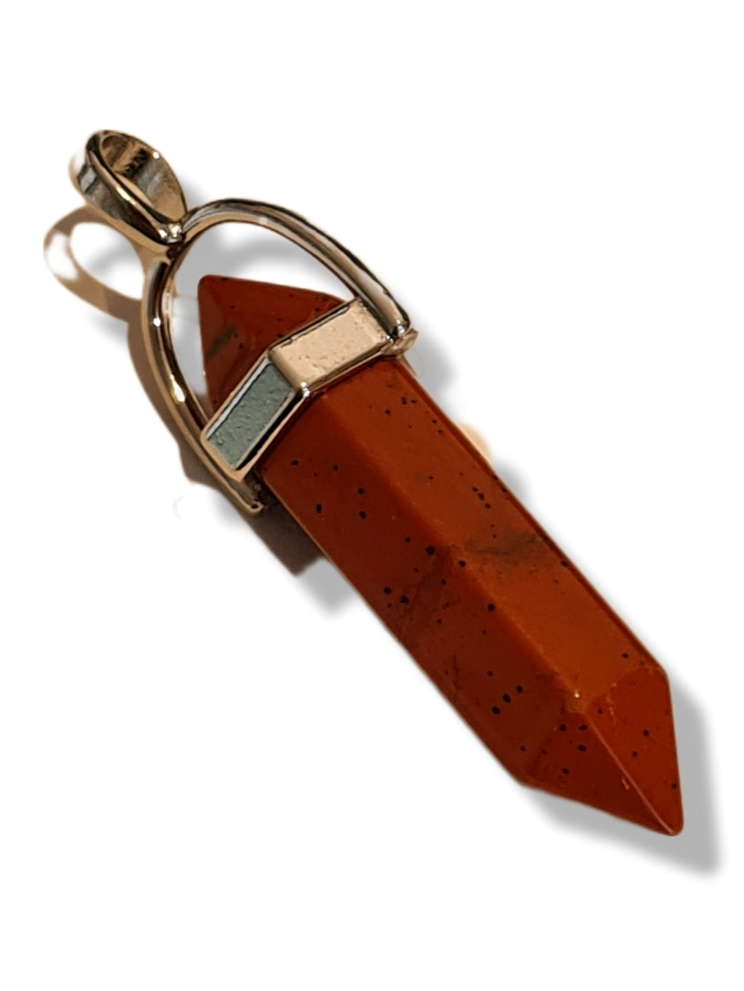 Gemstone Polished Genuine Pendant Crystal Point Silver