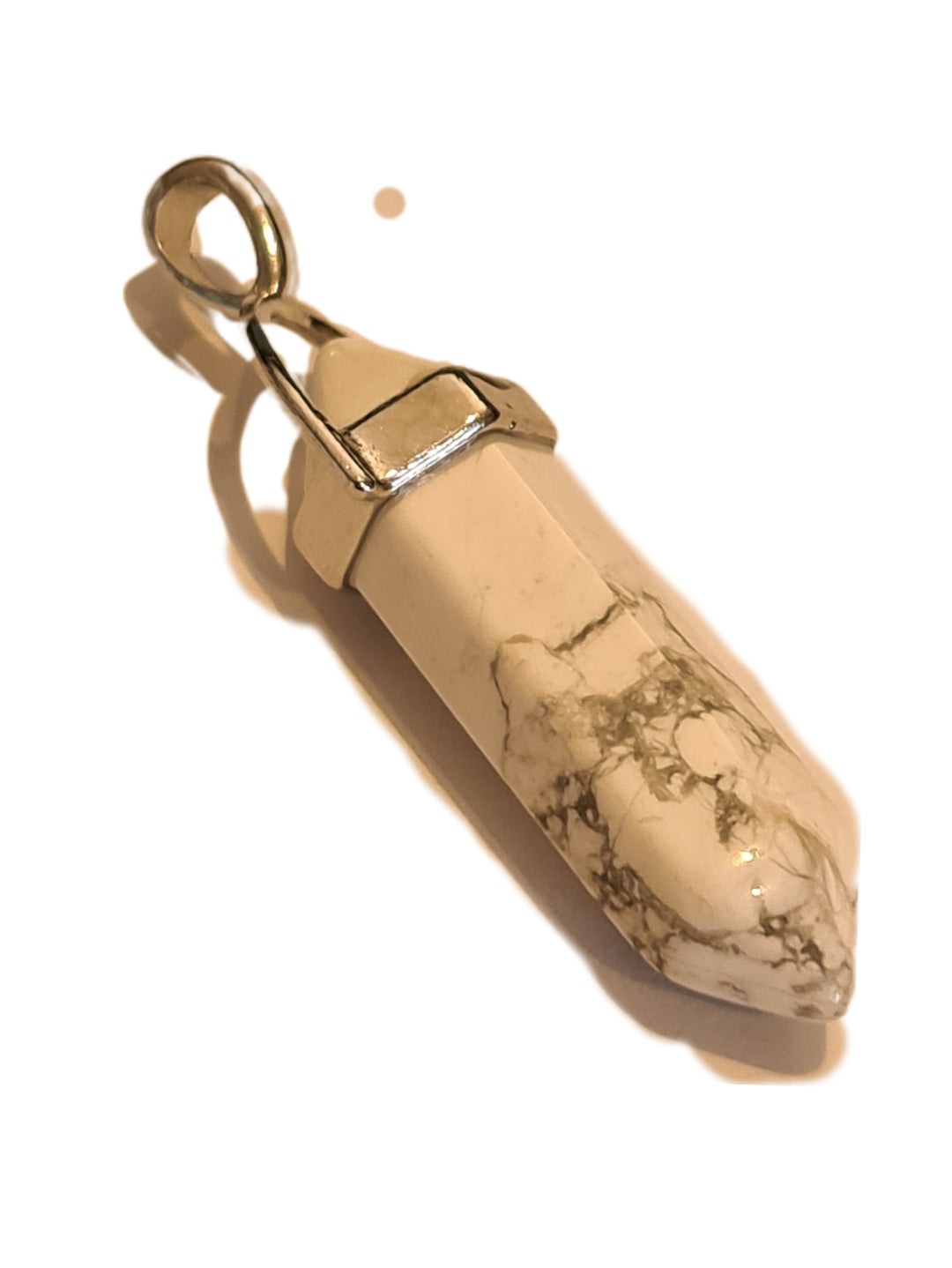 Gemstone Polished Genuine Pendant Crystal Point Silver