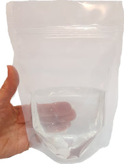 Clear Gusseted Stand Up Zip Lock Plastic Bags 1000gm-3kg (3.5L) (240x335#5)