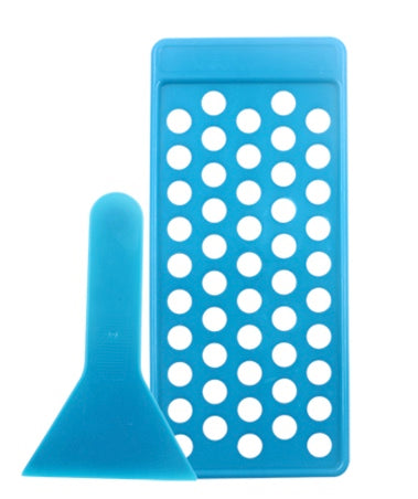 Lip Balm Filling Tray & Scraper 15mm holes