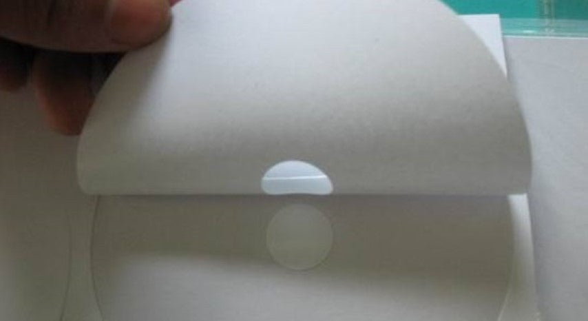 DVD / CD Label Adhesive Gloss WHITE Printable Sticker Paper, Inkjet or Laser: 50 sheets/100 labels