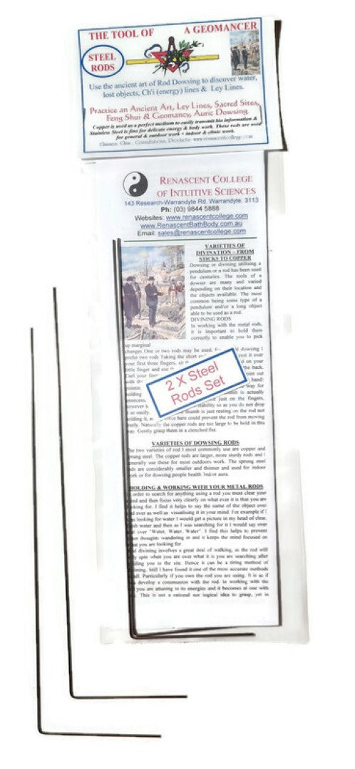 Copper / Steel Dowsing and Divining Rods, For Feng Shui Divination