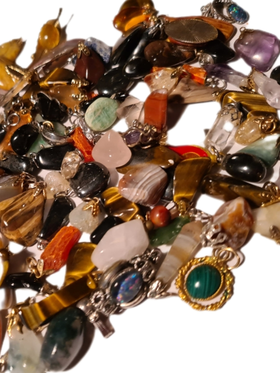 Gemstone Pendants Genuine, DIY, Bulk Lot 10 Natural Australian Hand Made RRP $12each