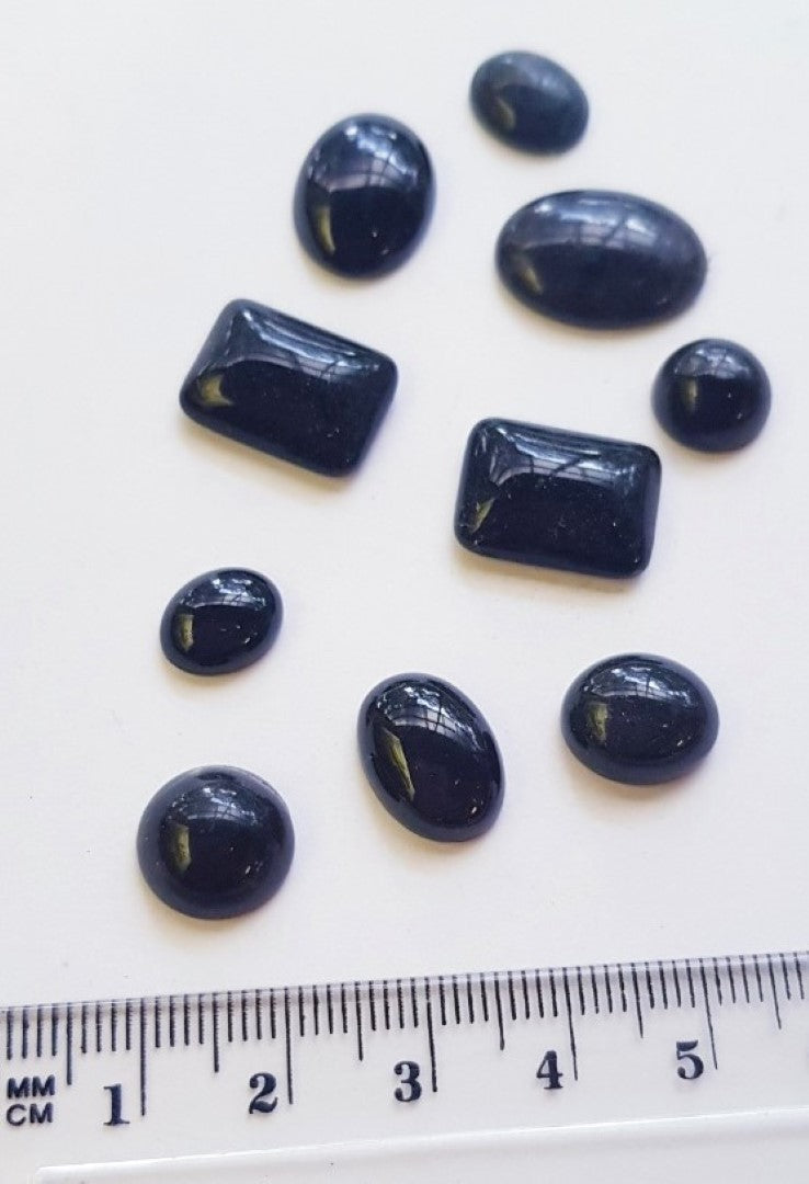 Goldstone Blue Cabachons Tumbled Polished Gemstones x 10