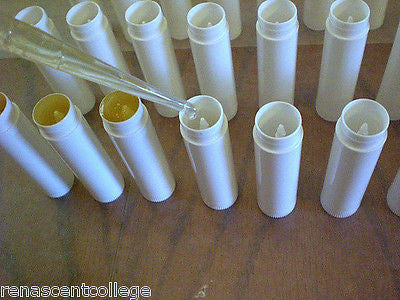White glossy adhesive Sticker Labels For Lip stick / balm tubes
