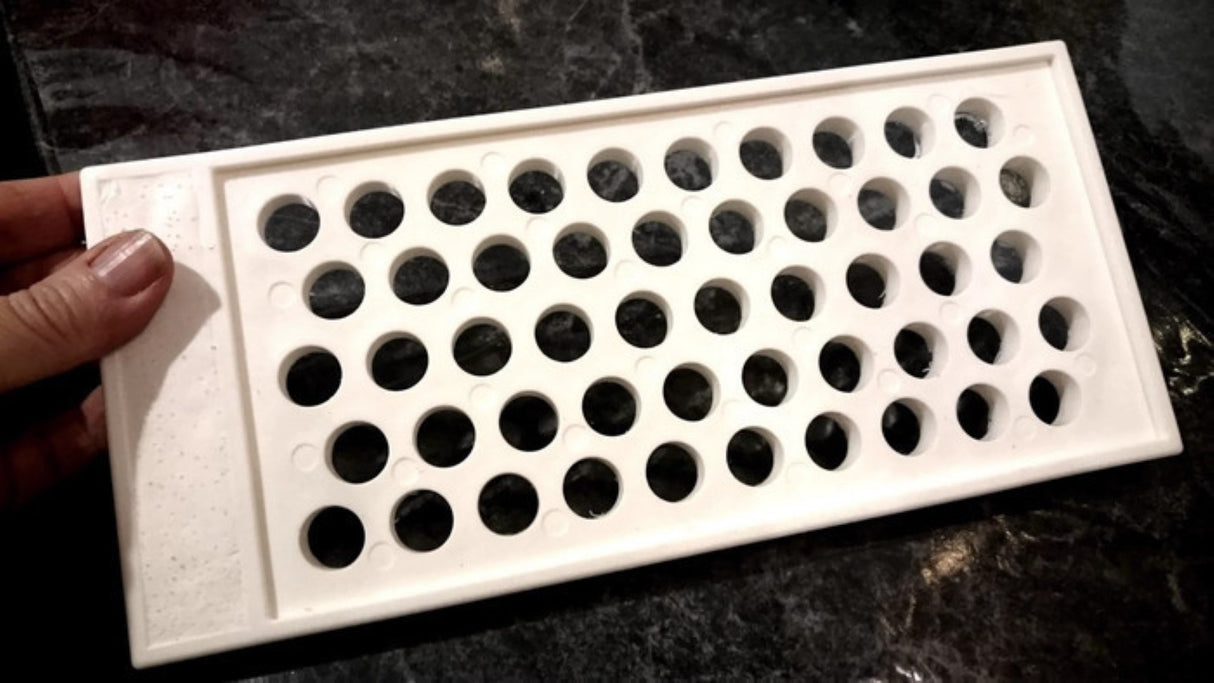 Lip Balm Filling Tray & Scraper 15mm holes