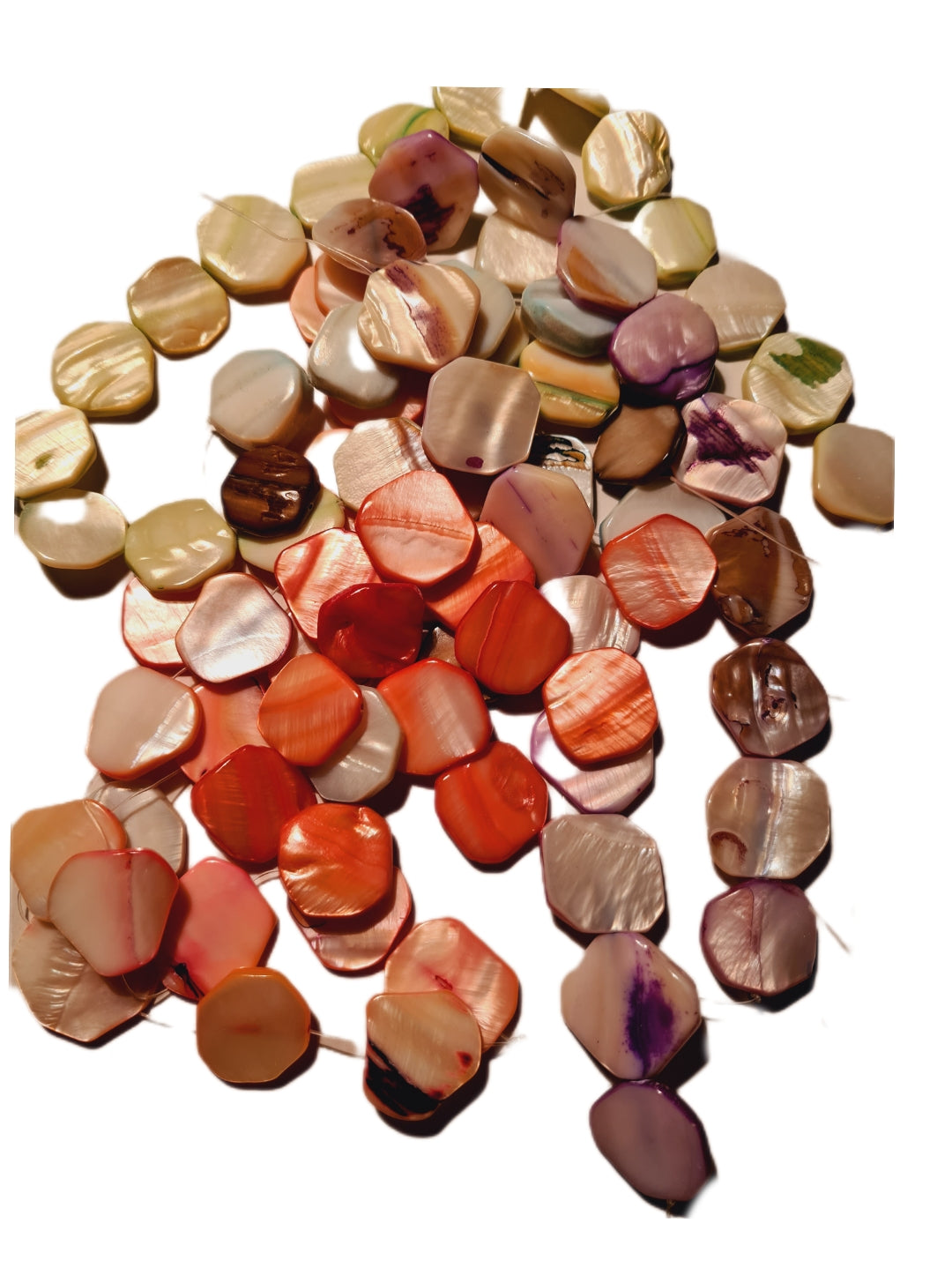 Mother of Pearl Coloured Strand Large Beads