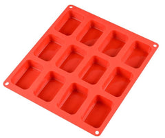 RECTANGLE ROUNDED (12 Cavity) Silicone Soap Mould